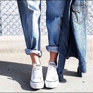 White Platform converse